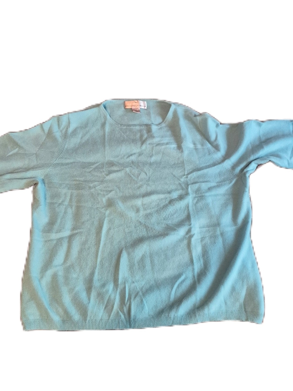 Women's Sky Blue Crewneck Sweater - Classic Lightweight Knit
